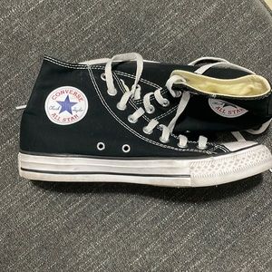 Black high top converse